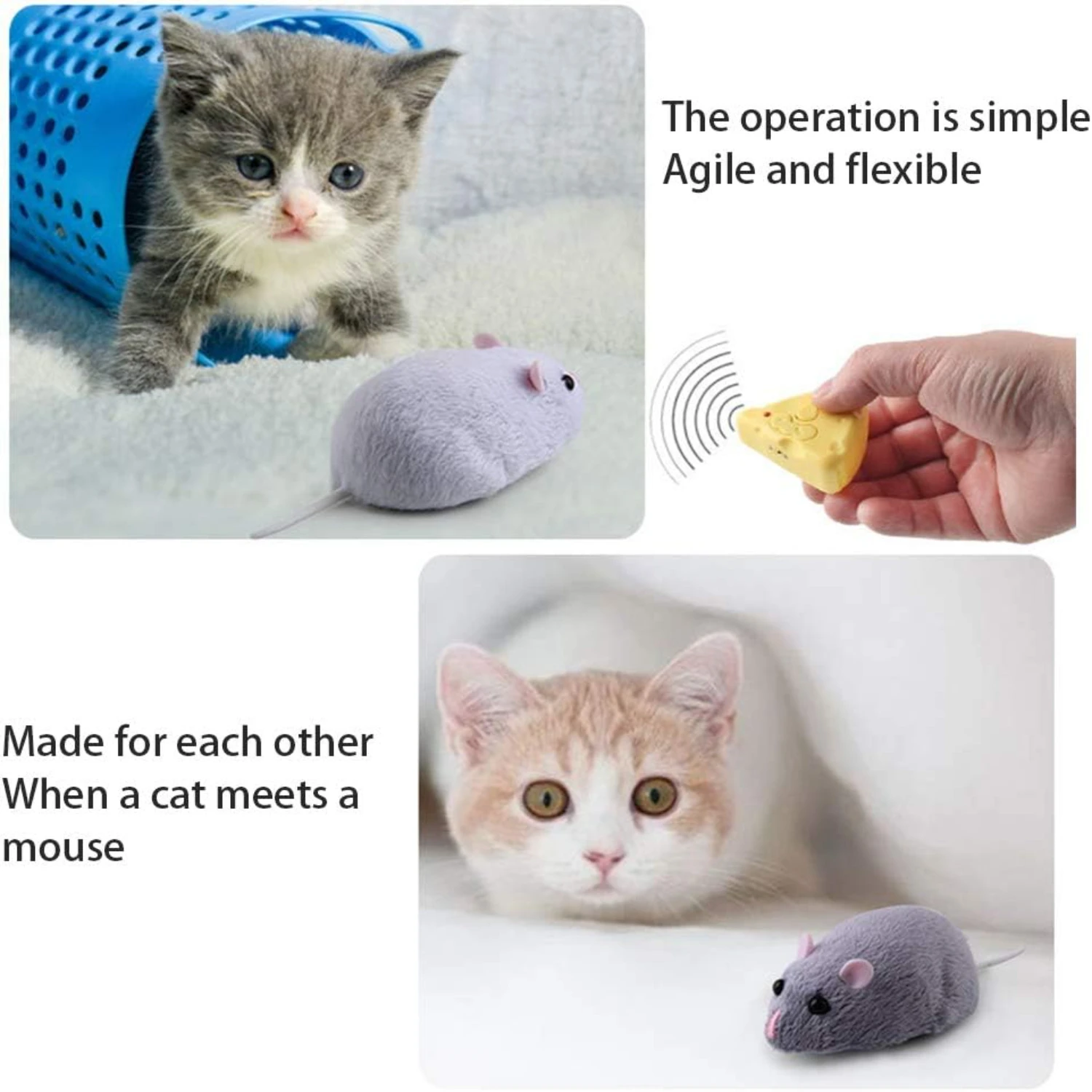 ing to entertain their feline companion. The fluffy, adorable mouse is designed to provide endless fun and excitement for your k