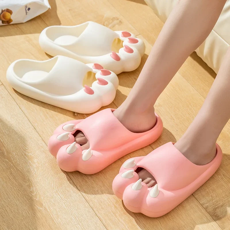 Pantofole da donna simpatiche diapositive a forma di artiglio femminile infradito da spiaggia maschile ragazze Kawaii bagno interno piattaforma antiscivolo pantofola nuvola