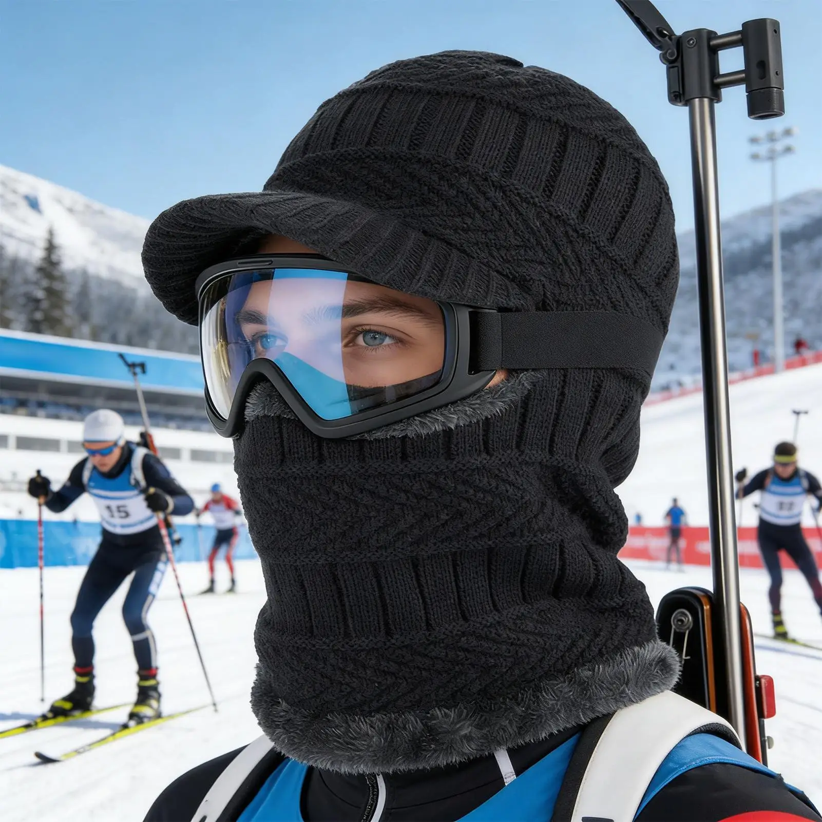 

Winter Hat Coldproof Thickened Insulated Headgear Warm Cycling Hat For Cold Weather For Traveling Skiing Hiking Snowboarding