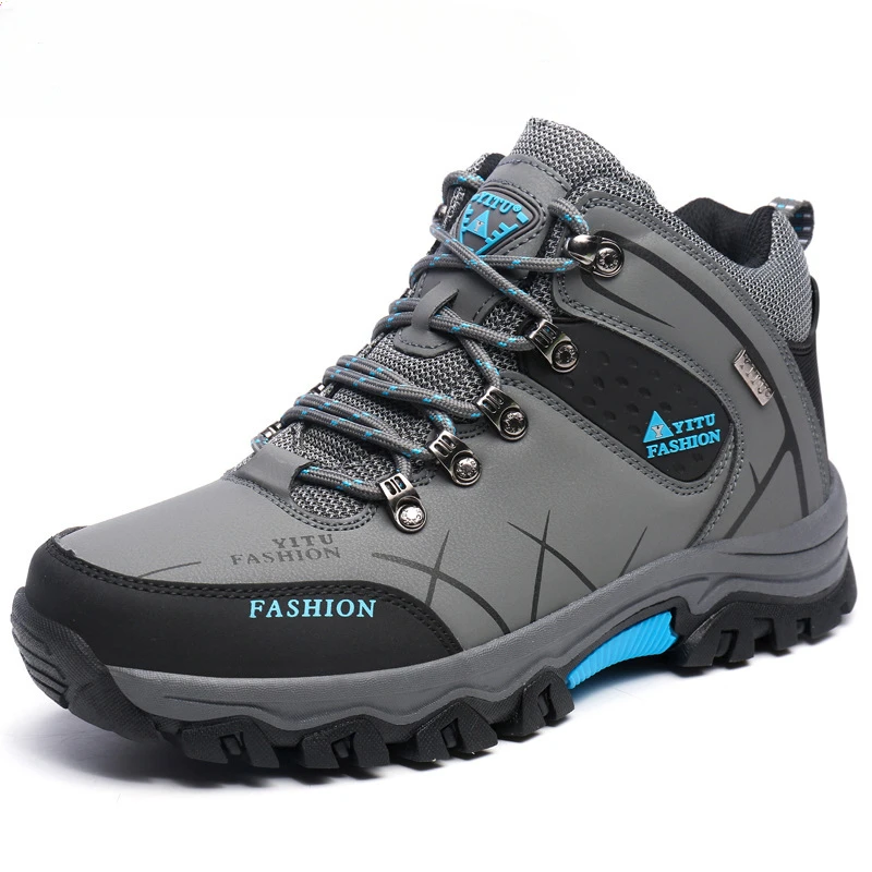 

Men's high-top off-road outdoor hiking shoes, non-slip, wear-resistant, extra large size
