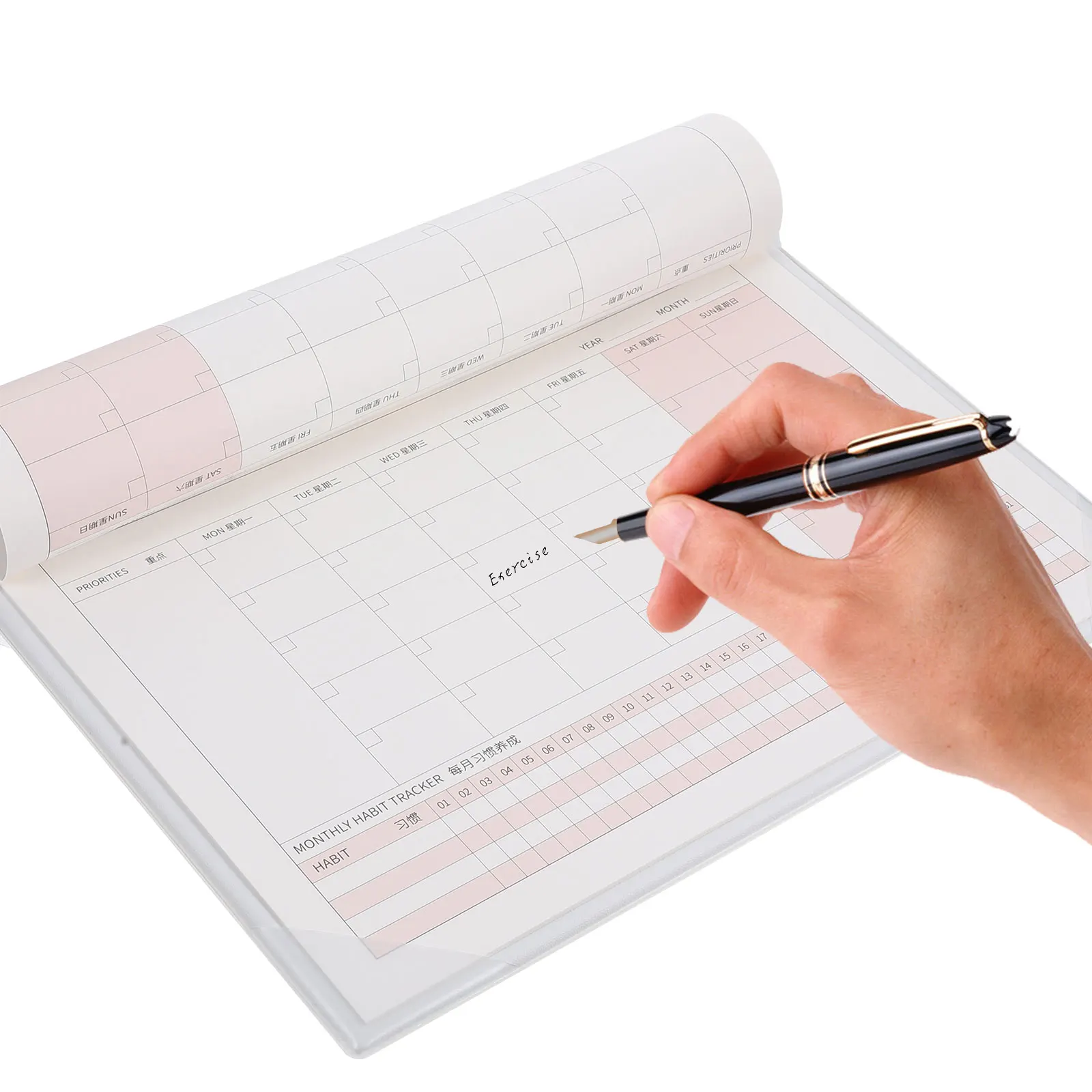 

Desktop Calendar Notepad Planner Book Monthly Schedule Pad Blank Sheets Office Supplies Daily For Home School Use