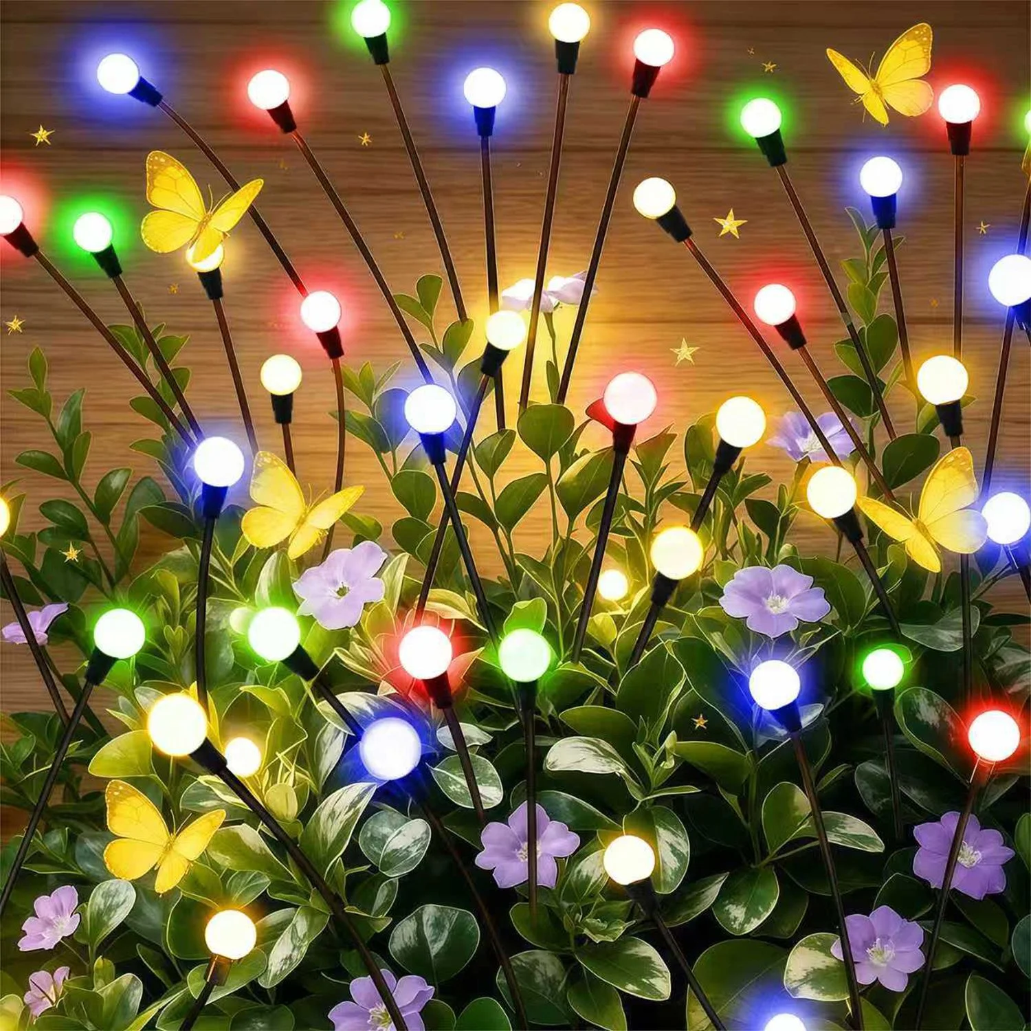 Solar Firefly Lights Garden Stake, Waterproof LED Outdoor Swaying for Yard Patio Lawn Pathway Walkway Landscape Decor Party