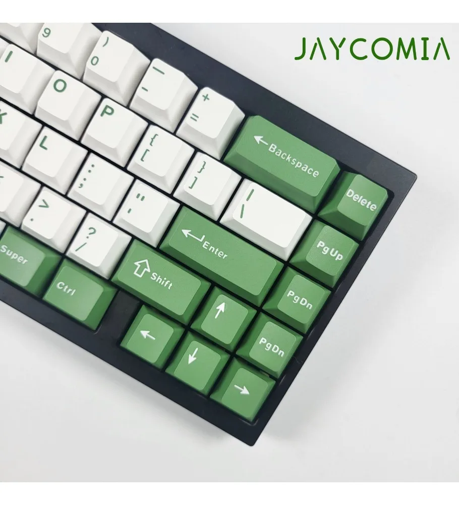 Keycap ISO ANSI column for mechanical keyboard Green 126 keys Pbt two-color injection molding Original factory height