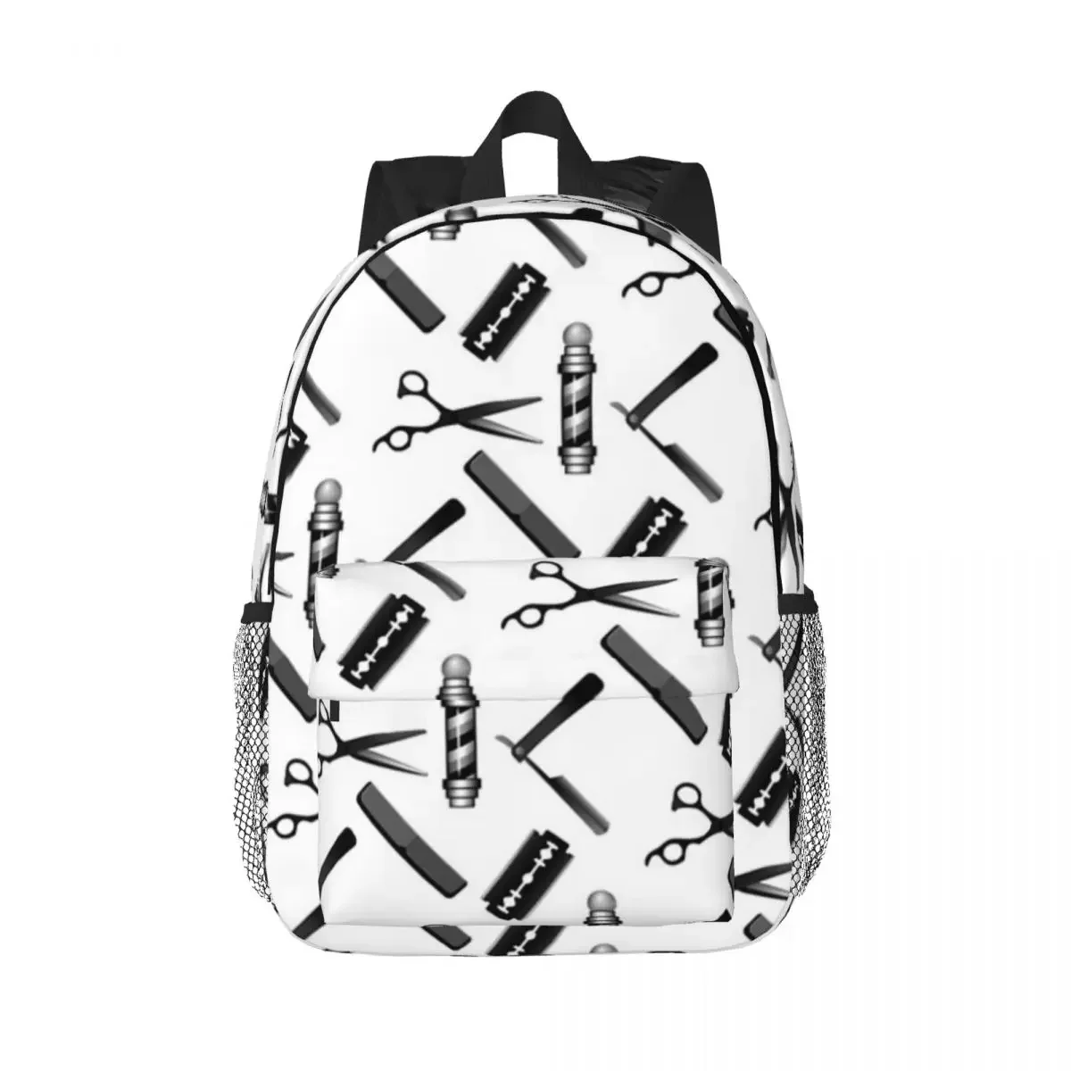 Barbers Shop Pattern Backpacks Teenager Bookbag Fashion Children School Bags Travel Rucksack Shoulder Bag Large Capacity