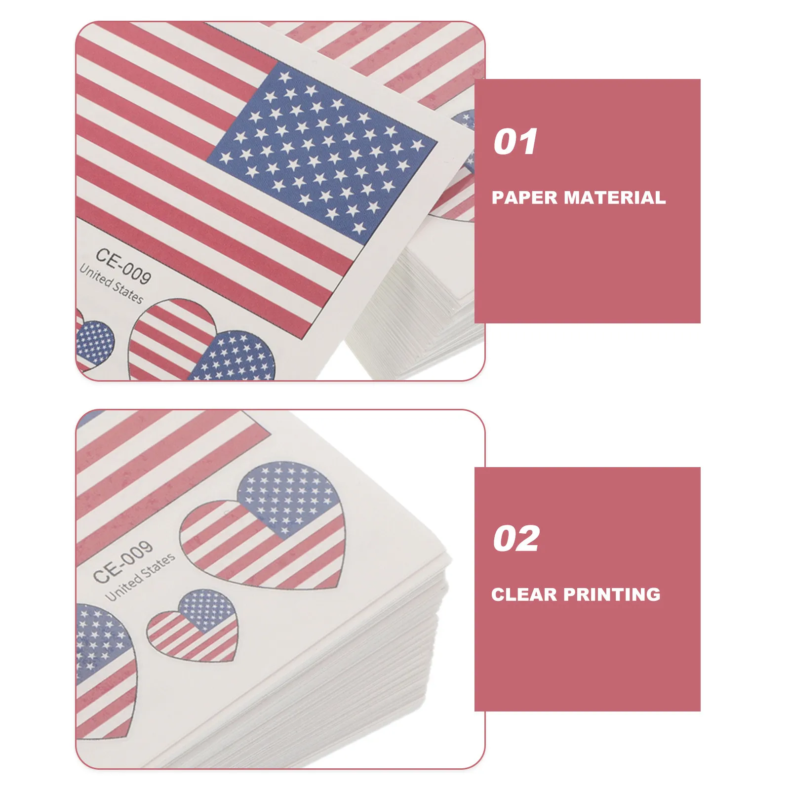 25Pcs Usa Patriotic Face Stickers American Flag Temporary Tattoos for Concert Stadium Game Tailgate Party Festival Fun
