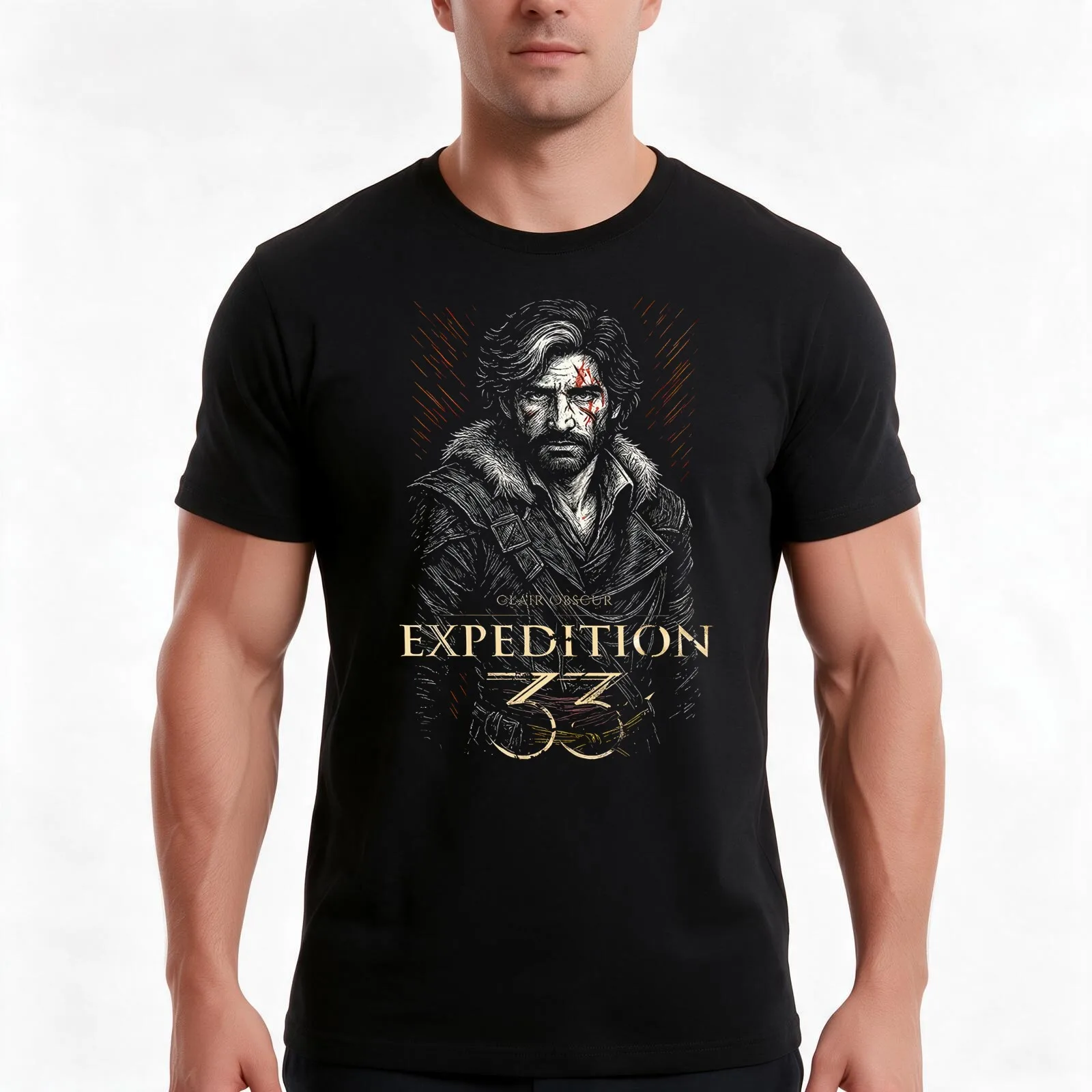 Gustave Clair Obscur Expedition 33 T-Shirt, Summer Casual Cotton Tee, Oversized Streetwear Tops, Vintage Graphic Print