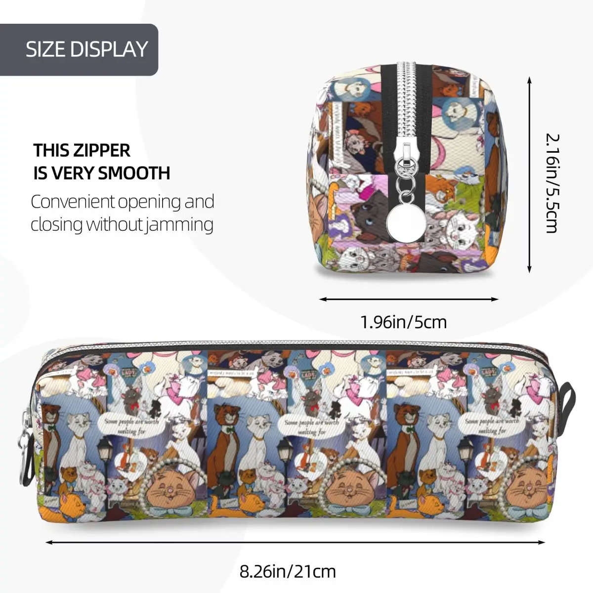 متعة ماريا بيرليوز تولوز مقلمة أرستوكاتس أنيمي صندوق رصاص القلم للفتيات الفتيان حقيبة كبيرة مكتب سستة القرطاسية