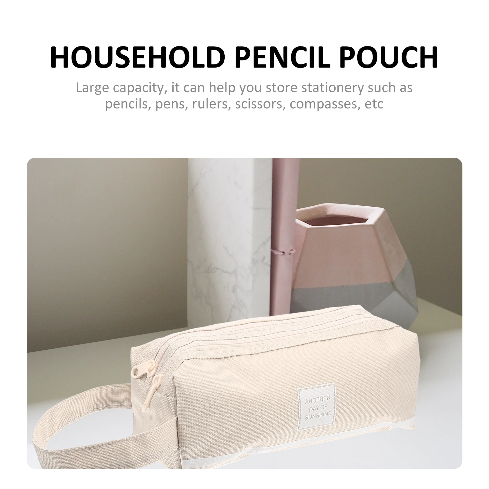 

Oxford Cloth Pencil Case Large Capacity Lightweight Portable Pen Storage Bag Zipper Pouch Stationery Holder Multi Function Daily