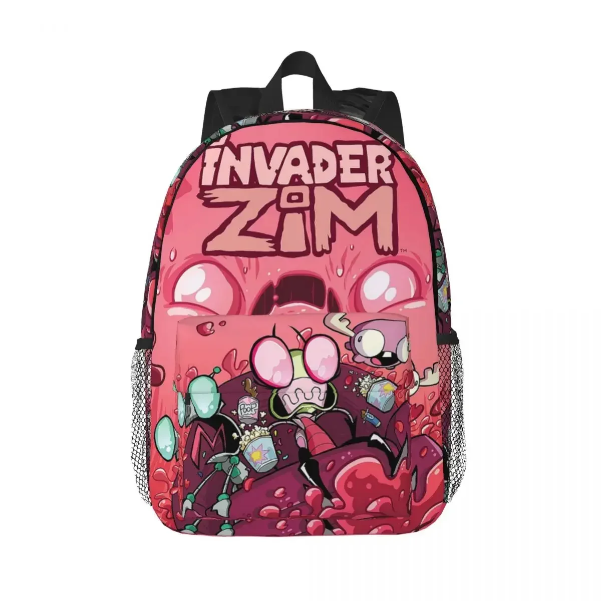 

Рюкзак Invaders Zims с героями мультфильмов «Чужой», рюкзак большой емкости для мальчиков и девочек, сумка для книг, сумки на плечо для мужчин, женщин, детей, школьная сумка