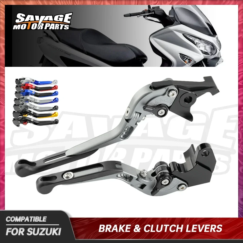 For SUZUKI Burgman 125 UH-125 UH-150 UH-200 14-20 AN250 AN400 Folding Brake Clutch Levers Motorcycle Parts Handle Bar Extendable