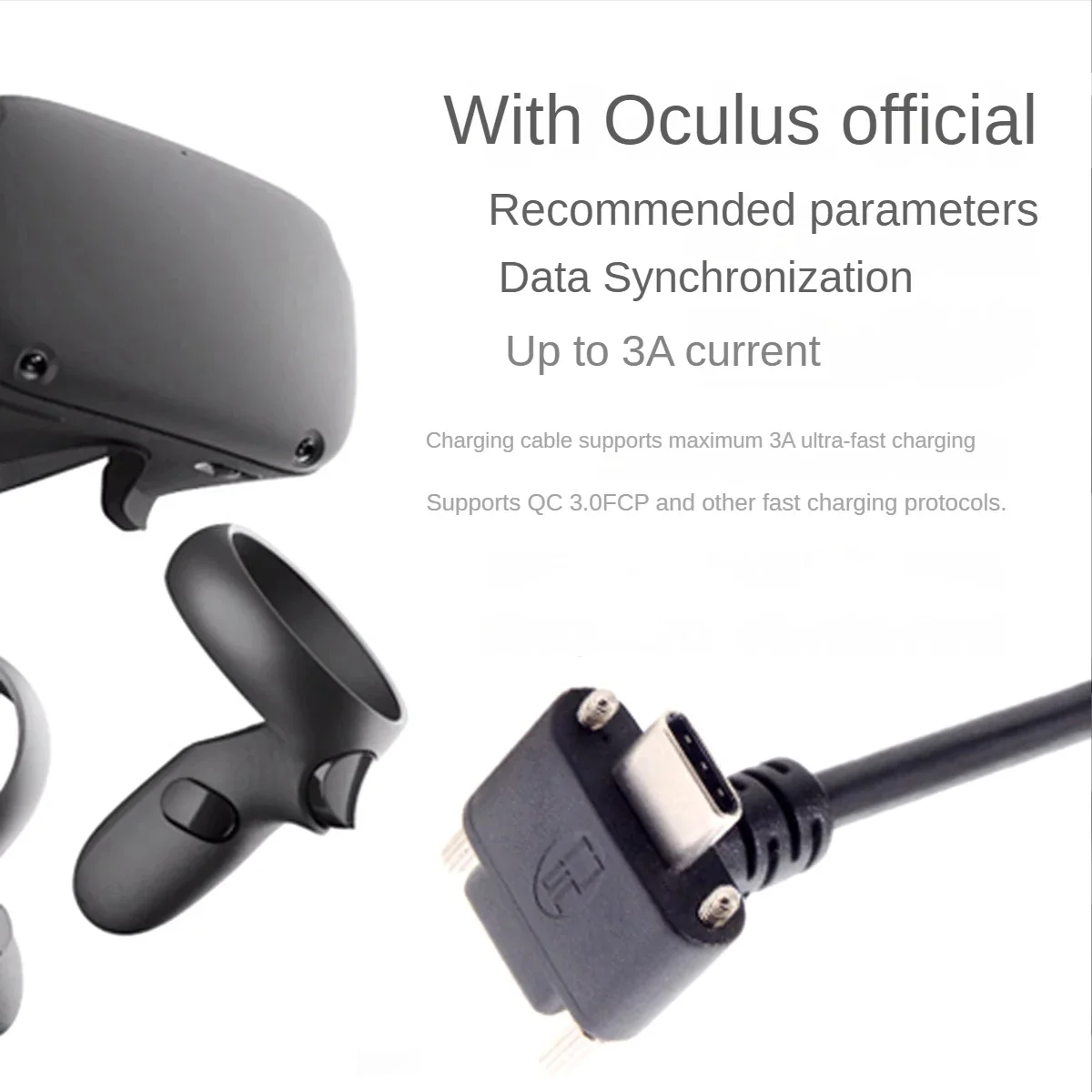 Oculus Link USB-C サポート Steam VR Quest Type-C から 3.0 データケーブル 5Gbps 高速伝送安定したパフォーマンスに適用
