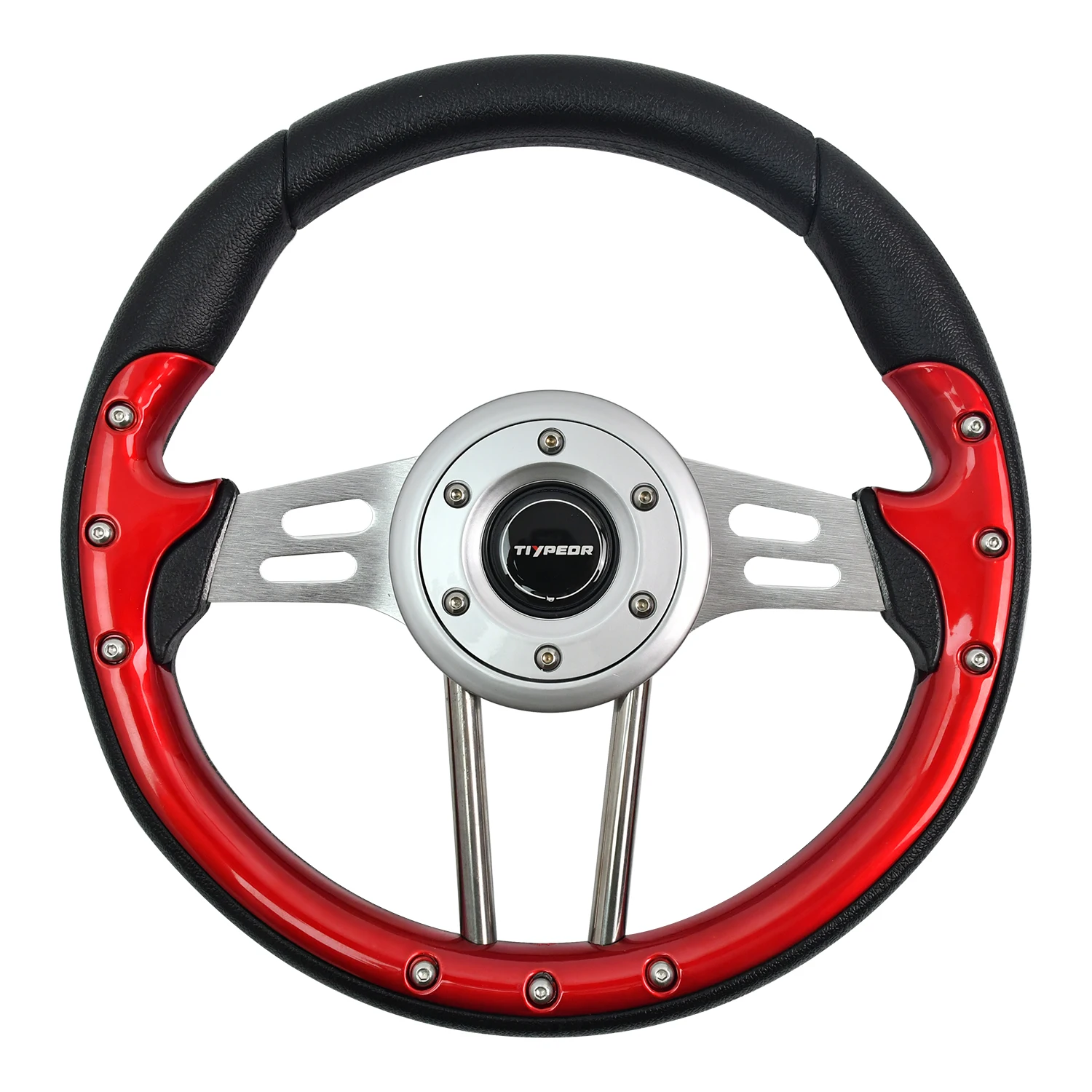 Tiypeor 320 mm PU Ranura para volante Soporte plano de 30 mm de profundidad para juego de carreras Sim