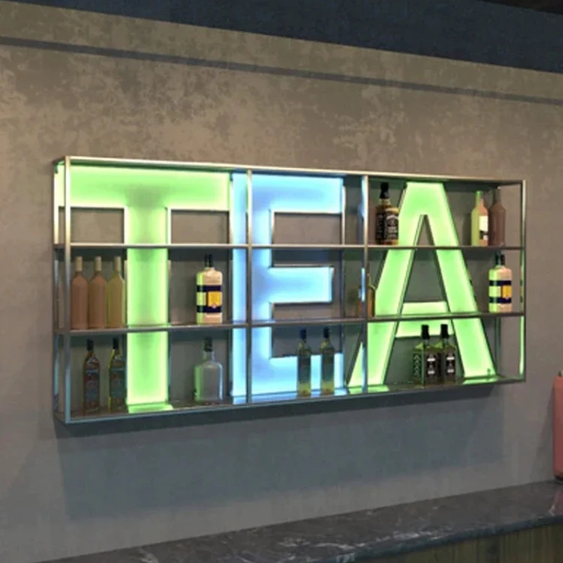 

Полка для черного вина для взрослых, настенное крепление, миниатюрный маленький органайзер, узкие современные идеи с буквами, светодиодная железная мебель для бара Wijnkast