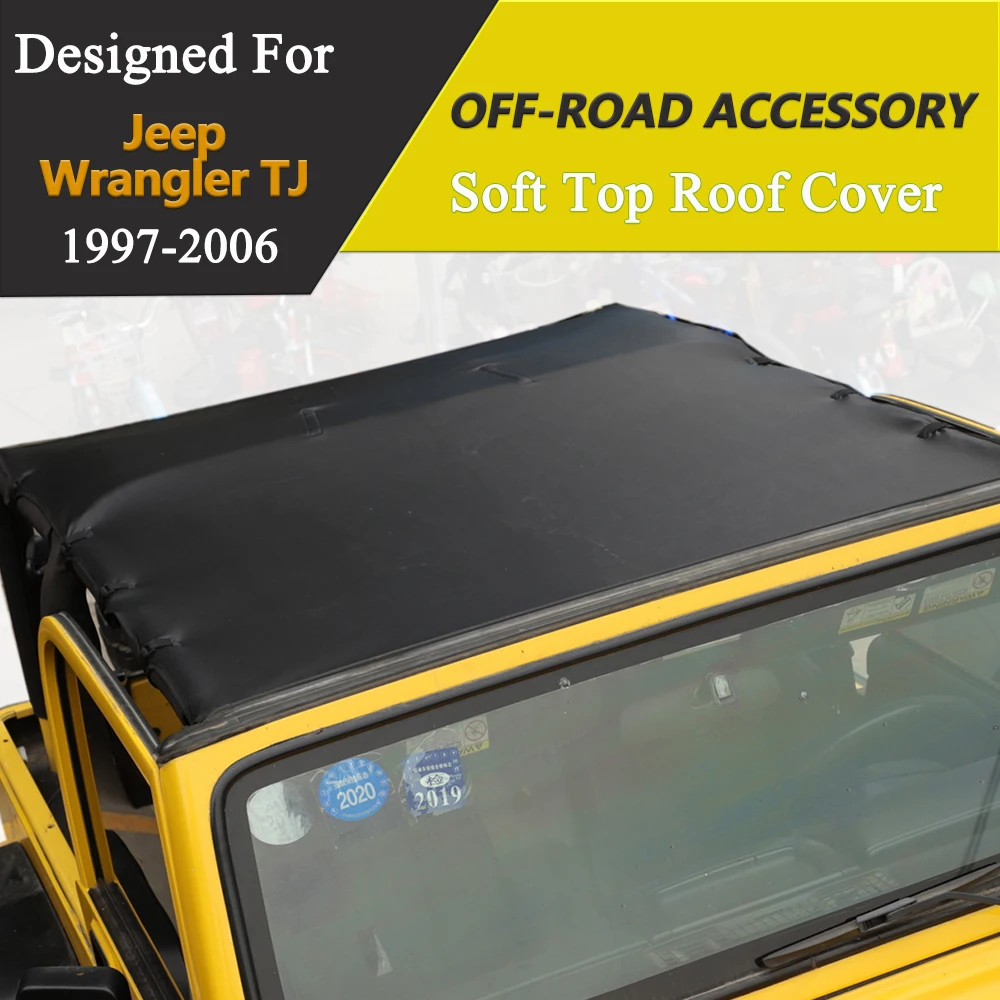 Soft Roof Top Cover Car Extented Bikini Top for Jeep Wrangler TJ 1997-2006 Car Sunshade Anti UV Insulation Exterior Accessories
