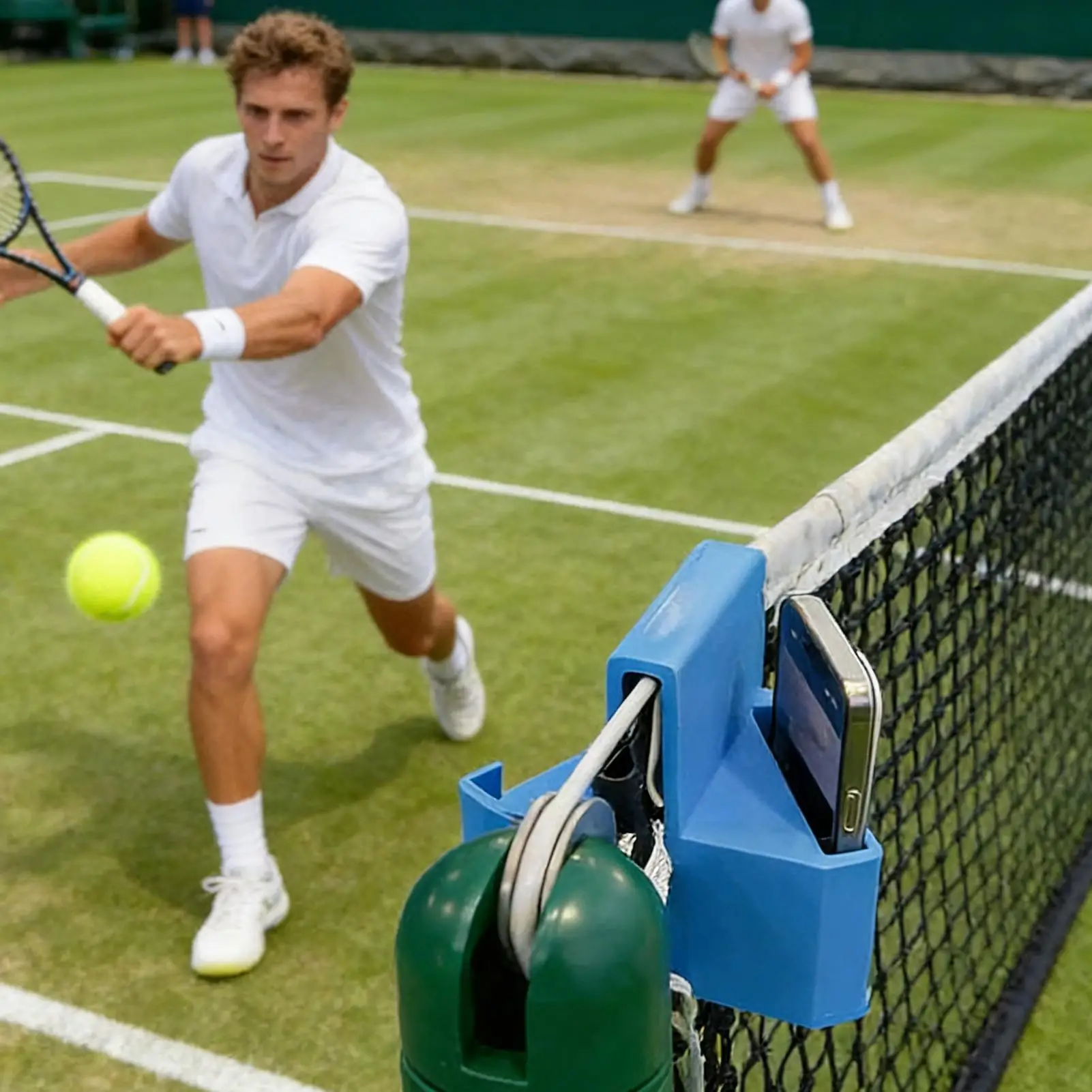 

Fence Phone Mount Portable Clamp 3D Printed Tennis Camera Holder for Match Analysis Court Practice Live Streaming Sports