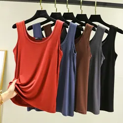 Damskie letnie głębokie dekolt w kształcie litery U podkoszulki modalne bawełniane koszulka bez rękawów topy koszulki camis casual Bottoming Top