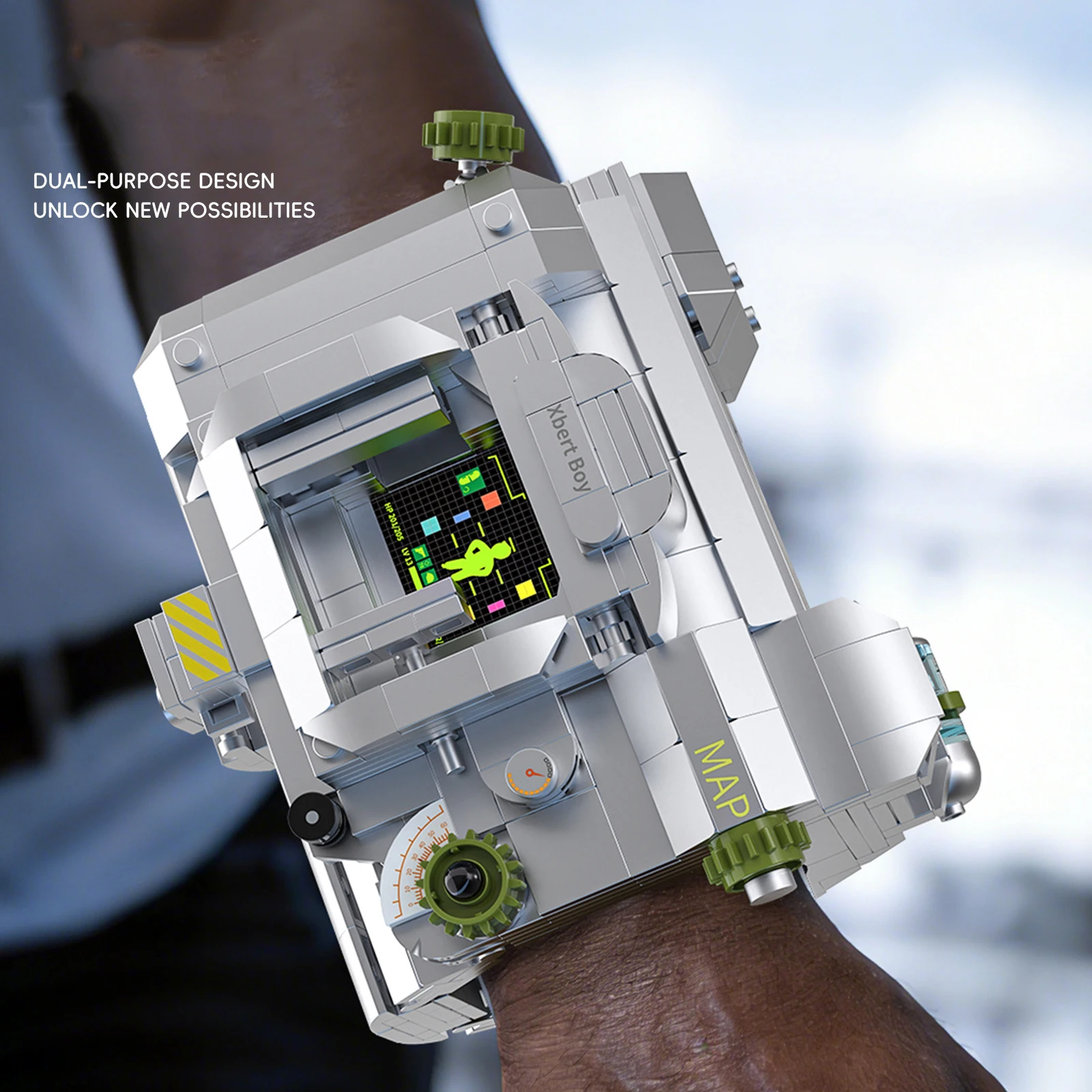 Technology Building Block Construction Cyber MECHANICAL Bracelet Model Toys Smart watch Charging Dock Bricks For Adults Gifts