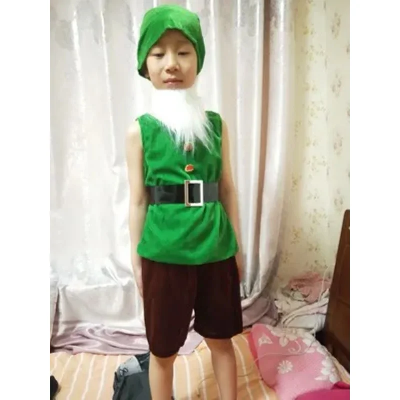 Костюм семь карликов, детские рождественские костюмы с коротким рукавом, детская одежда для Хэллоуина, карнавала, Косплея