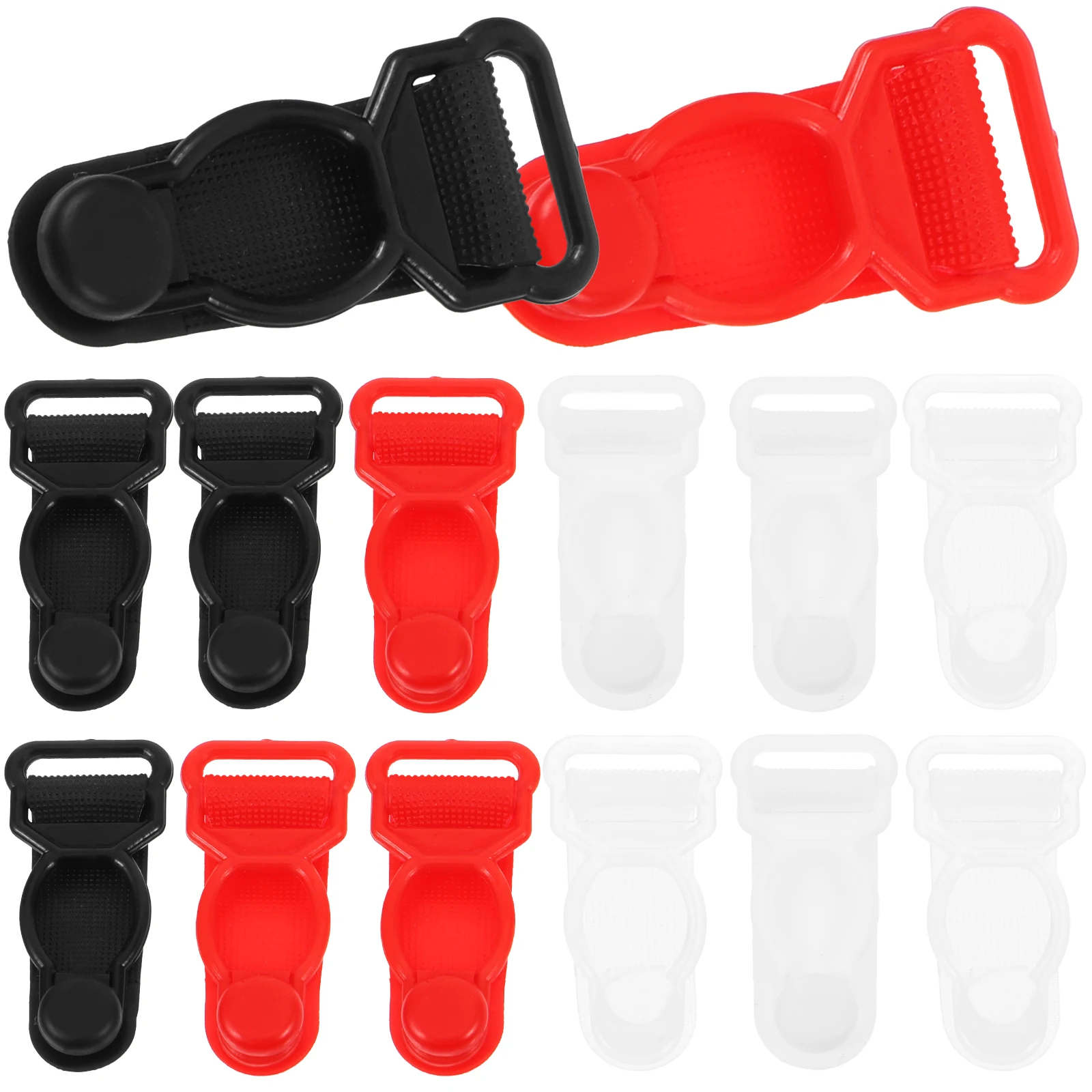 

80pcs Underwear Adjustment Buckle Strap Accessories Plastic Garter Buckles Reusable Non-Slip Adjustable Sock Clamps for Clothing