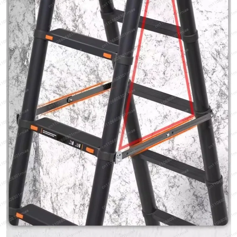 Six-legged multi-functional folding ladder, household engineering ladder, telescopic ladder, aluminum alloy luxury ladder