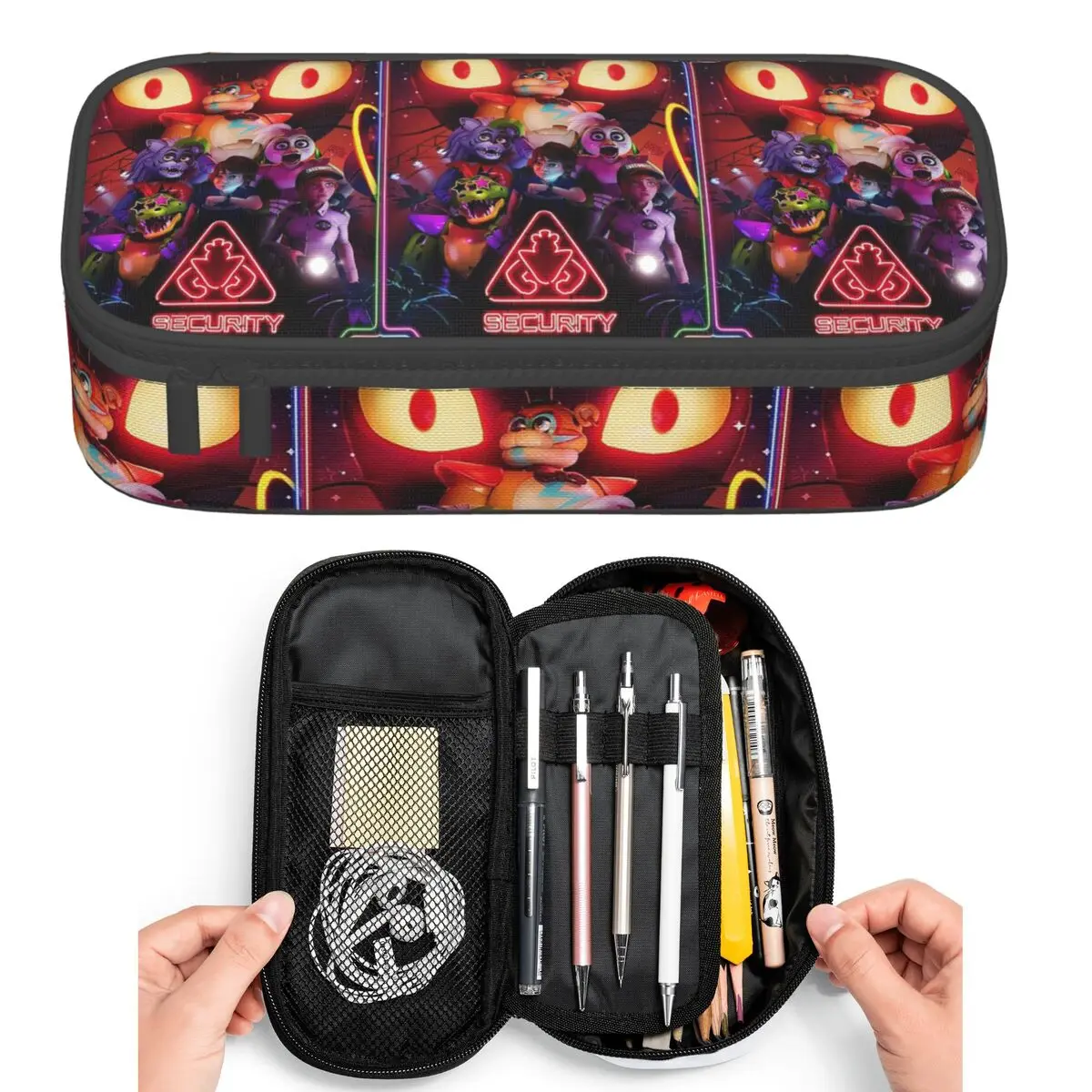 FNAF Movie Poster Pencil Cases for Students Pen Box Pencil Bag Large Capacity Pencil Pouch Pen Holder