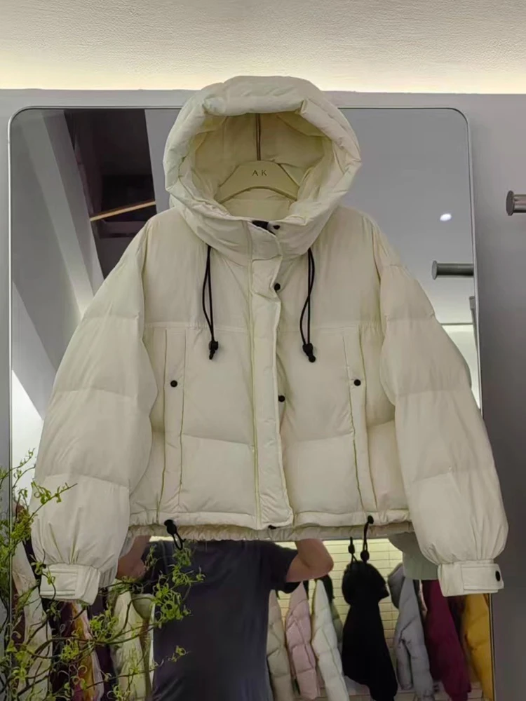 Version coréenne décontracté ample épais duvet de canard blanc hiver nouveau manteau