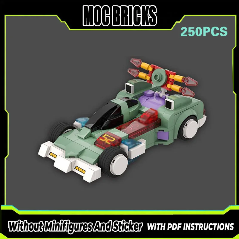 

Popular Anime City Car Model MOC Building Bricks Racing Car Modular Technology Gifts Holiday Assemble Children Toys Suit