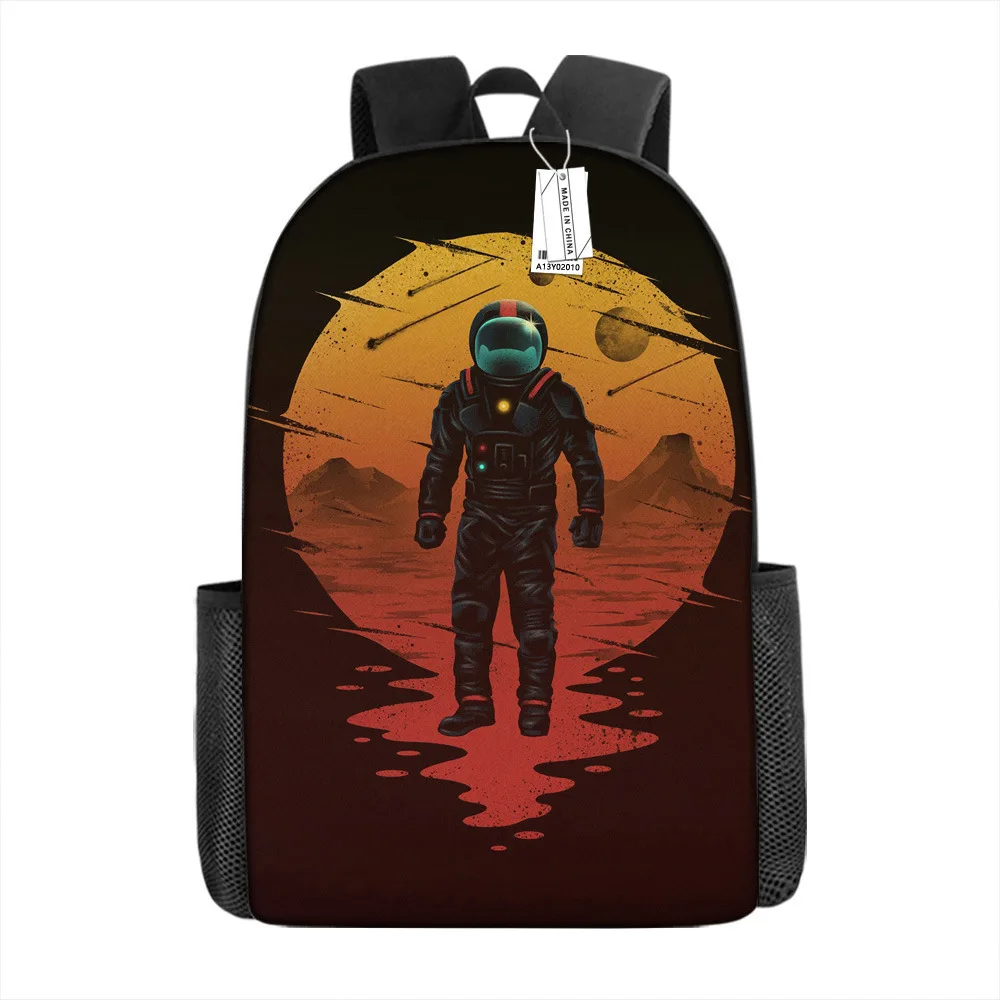 Classic Popular Funny astronaut Notebook Backpacks pupil School Bags 3D Print Oxford Waterproof Boys/Girls Laptop Backpacks