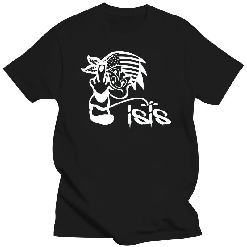 Design Short Sleeve Tee Shirt Pissing On Isis Anti Terror Pro Paris Je Suis Men's Tee Shirt 1299