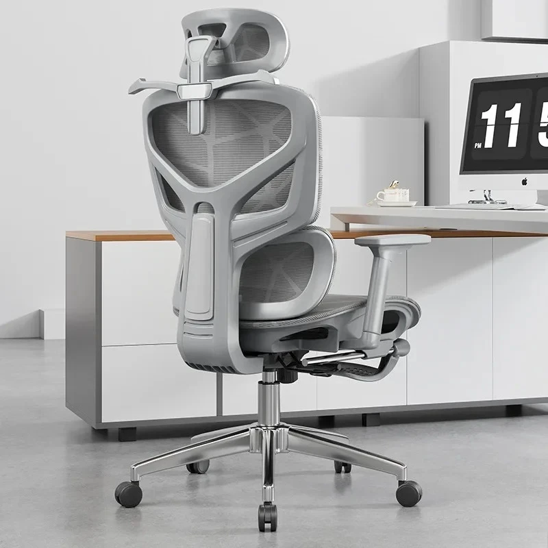 Ergonomic Office Computer Chair Adjustable Reclining High Back Mesh Lumbar Headrest Swivel Wheels Household Use Furniture
