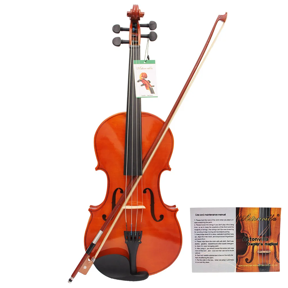 16 Inch Spruce Solid Wood Viola With Case 4 String Musical Instrument For Student Music Learners