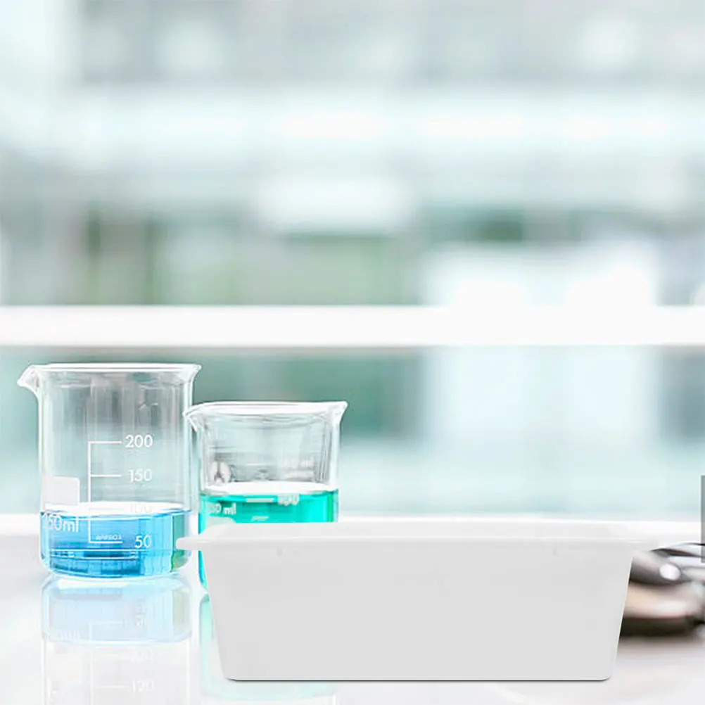 

4Pcs Laboratory Tray Acid Alkali Resistant Plastic Spill Proof Chemical Experiment Organizer Teaching Equipment Supplies