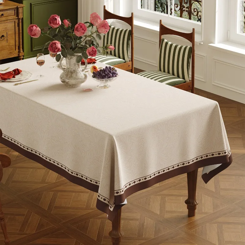 Waterproof Oil-proof American Retro Tablecloth, Eco-friendly Soft Non-marking High-end Dining Coffee Table Cover