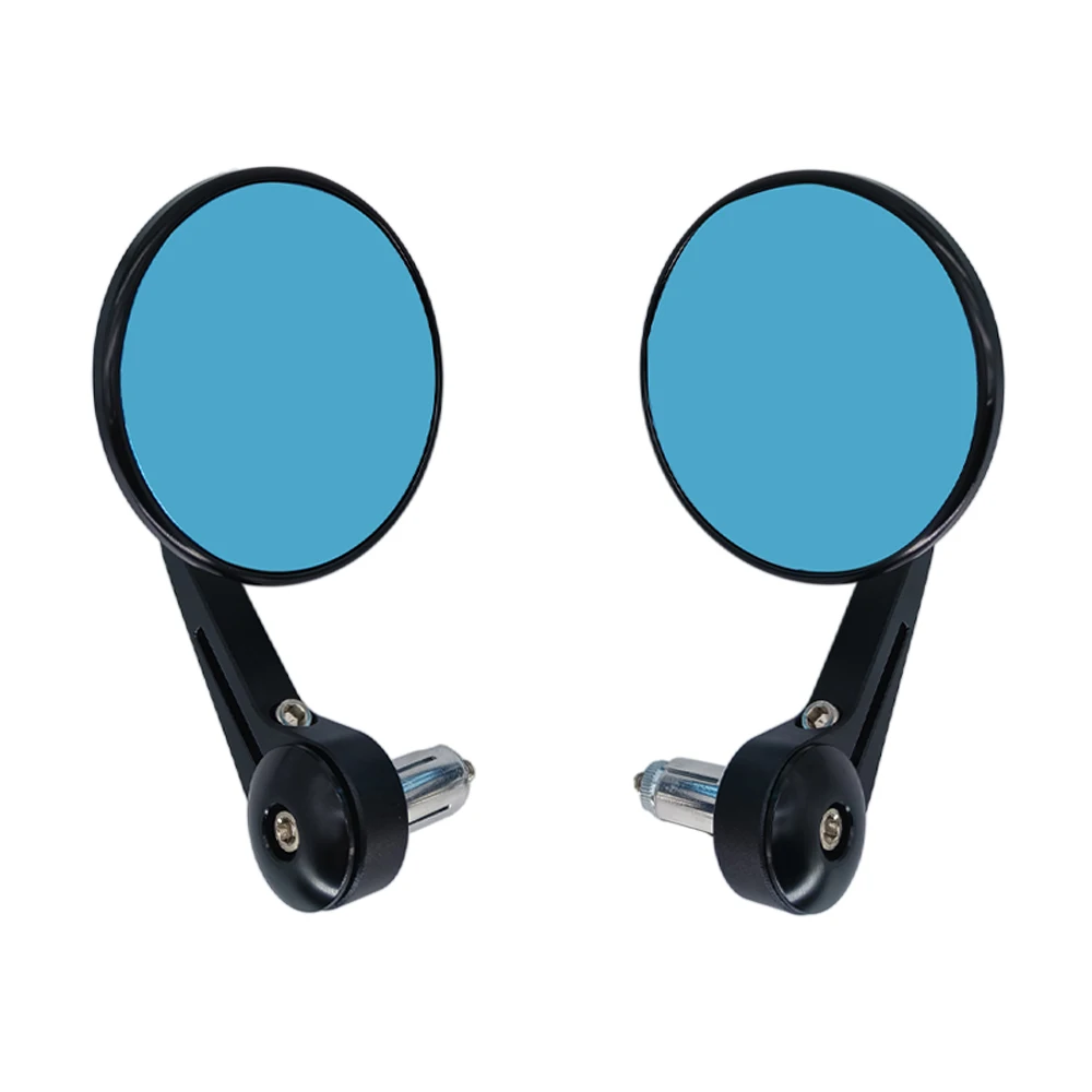 دراجة نارية مستديرة 7/8 "المقود بار نهاية الرؤية الخلفية المرايا الجانبية الألومنيوم ل العالمي مقهى المتسابق الدراجات البخارية دراجة نارية الملحقات