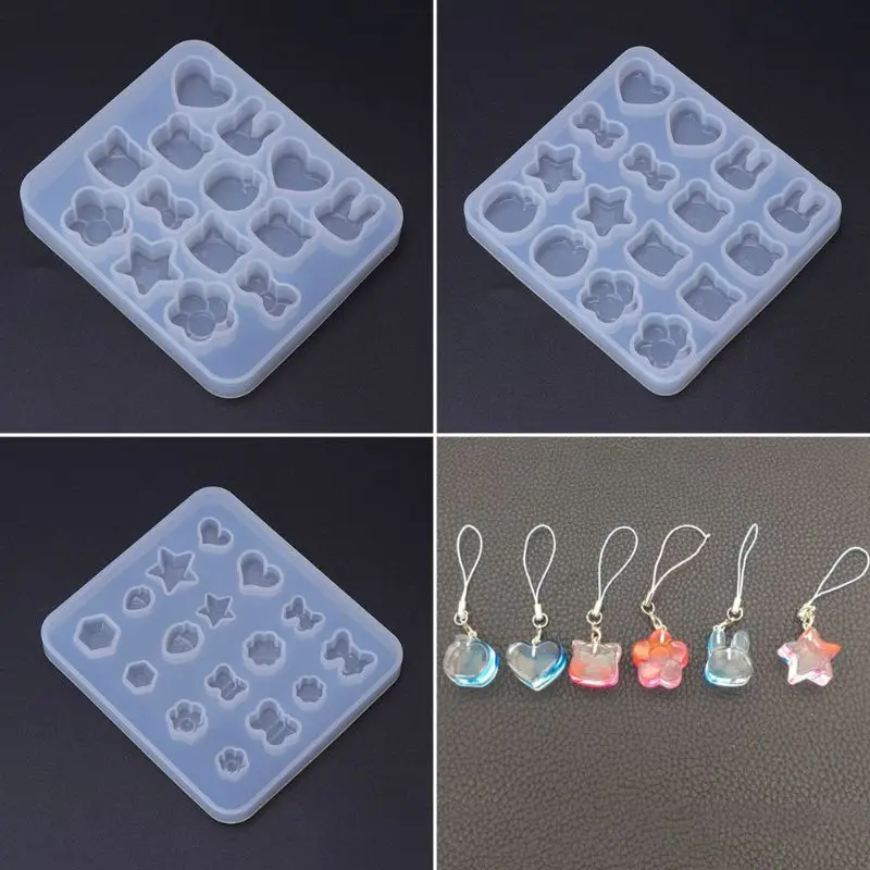 Epoxy Resin Crafts Silicone Mold Star for Apple Heart Pendant Moulds DIY Cake