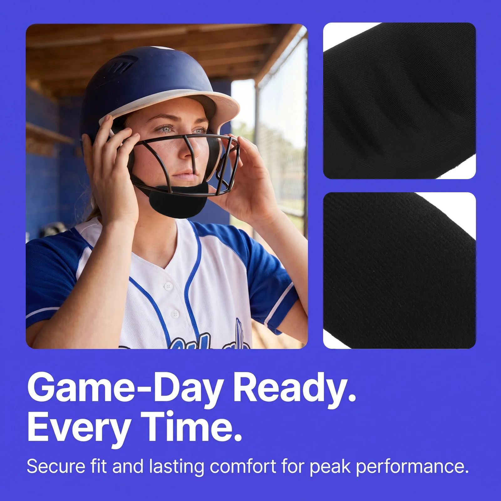 2Pcs Softball Mask Chin Pad Breathable Eva Foam Replacement Chin Guard for Youth Facemask Sweat Absorbent Comfortable
