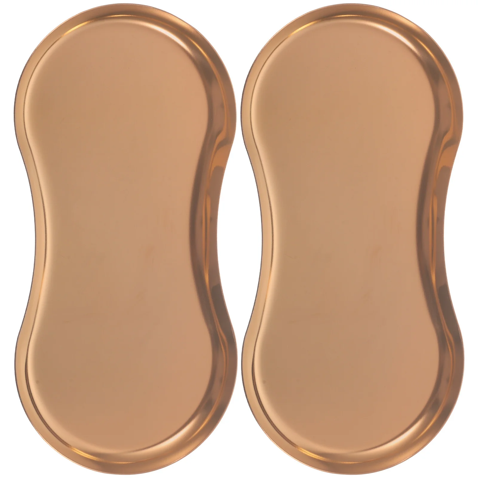 

2Pcs Eyeglasses Shaped Jewelry Tray Stainless Steel Makeup Storage Organizer Vanity Jewelry Display Plate Storage Tray