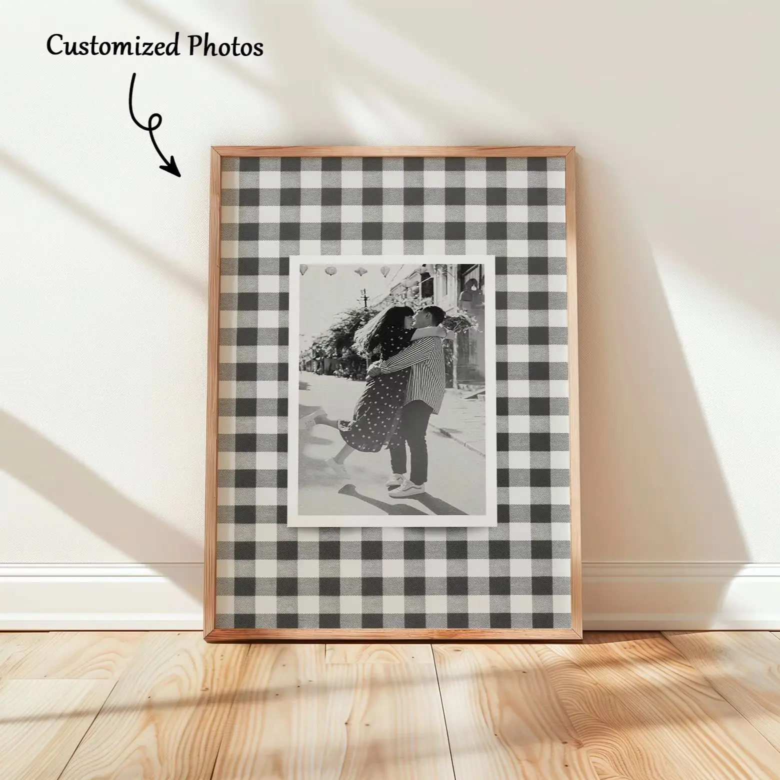 1PC Custom Photo Canvas, Personalized Unframed Poster for Couples, Couple Portrait Wall Art, Wedding Memory & Living Room Decor