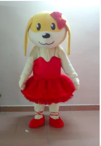 

New Adult Hot Sale Foam female dog Fancy Cartoon Mascot Costume Plush Christmas Fancy Dress Halloween Mascot Costume