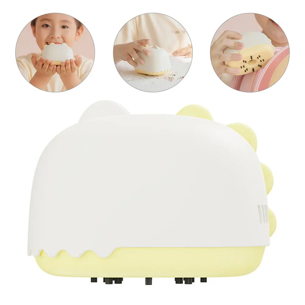 Mini Desktop Vacuum Cleaner USB Charging Dinosaur Design 8 Bottom Brushes 2 Speed Adjustable Portable Table Vacuum for Desk