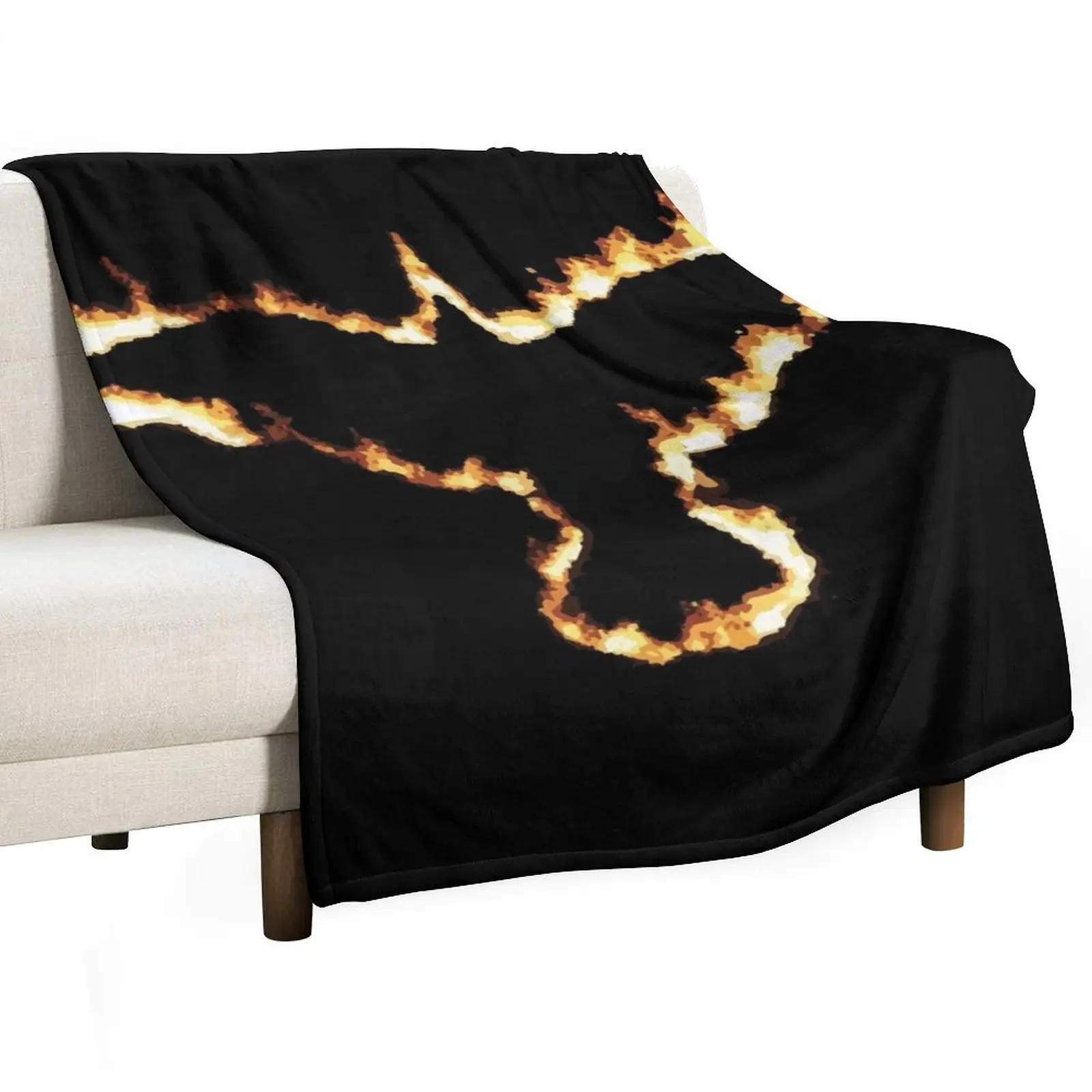 

fire crow Throw Blanket Flannels for winter funny gift Thermal Blankets