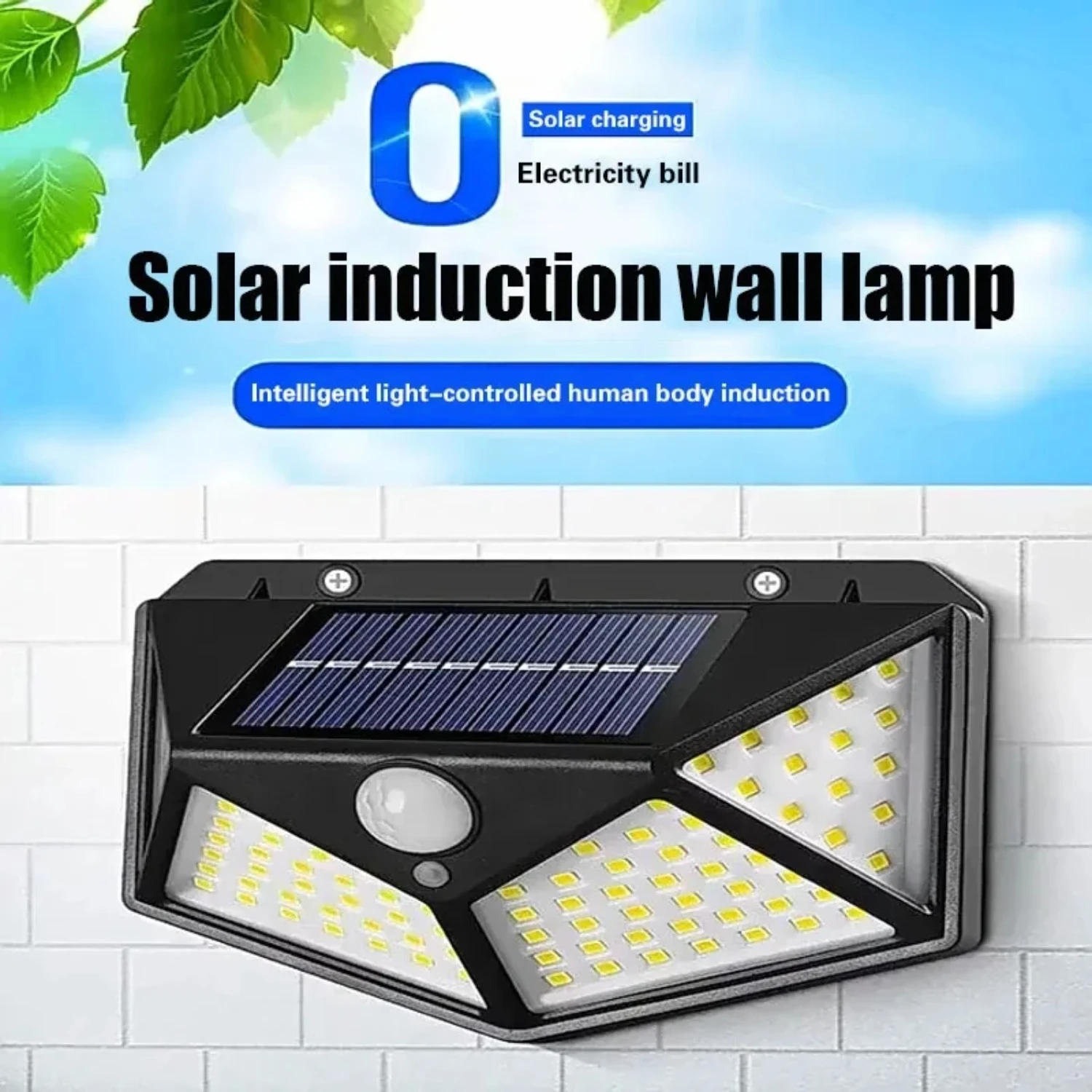 Brightening Your Outdoor Space with 100 Waterproof Solar Light for Hallway, Patio, and Garden - Motion Sensor included for Added