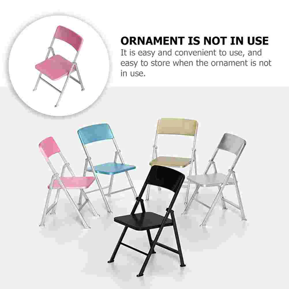 Model Dollhouse Folding Chair Child Home Decorations Dolls Pvc Kids Toys Miniature Furniture