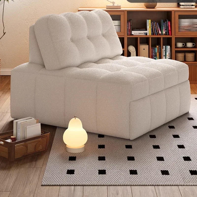 Cream wind puff folding sofa bed single dual-use 2024 new living room