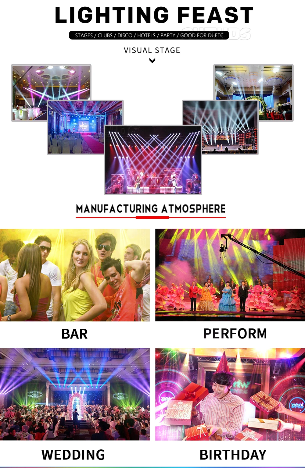 9 x 10 W LED Moving Head RGBW Spider Party Lichter DMX 512 für DJ Disco Hochzeit Nachtclub KTV Bühnenbeleuchtung – Detail 2