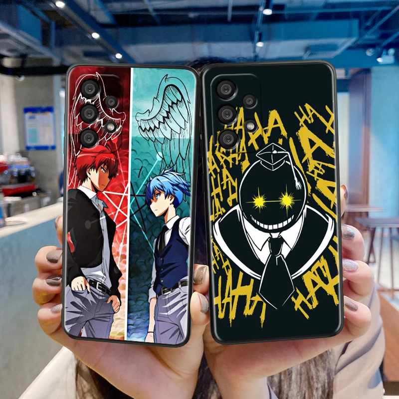 Assassination Classroom For Samsung A55 A35 A25 A15 A14 A73 A53 A13 A05S A03S A02S A71 A52 A32 Black Soft Phone Case