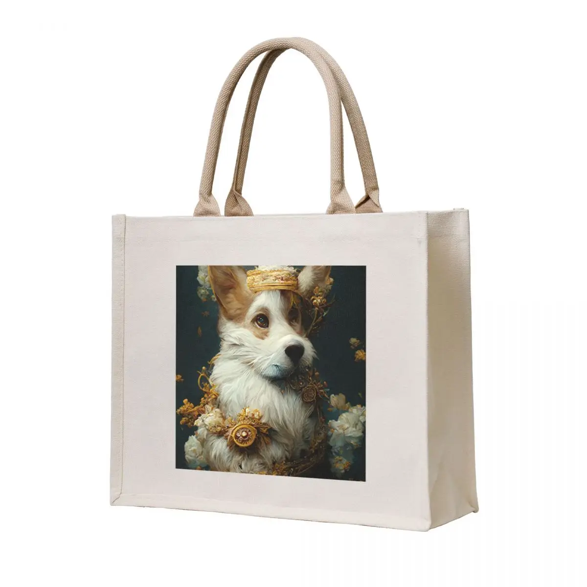 

the great corgi king Tote Bag Shopper bag shoping bag tote university Custom