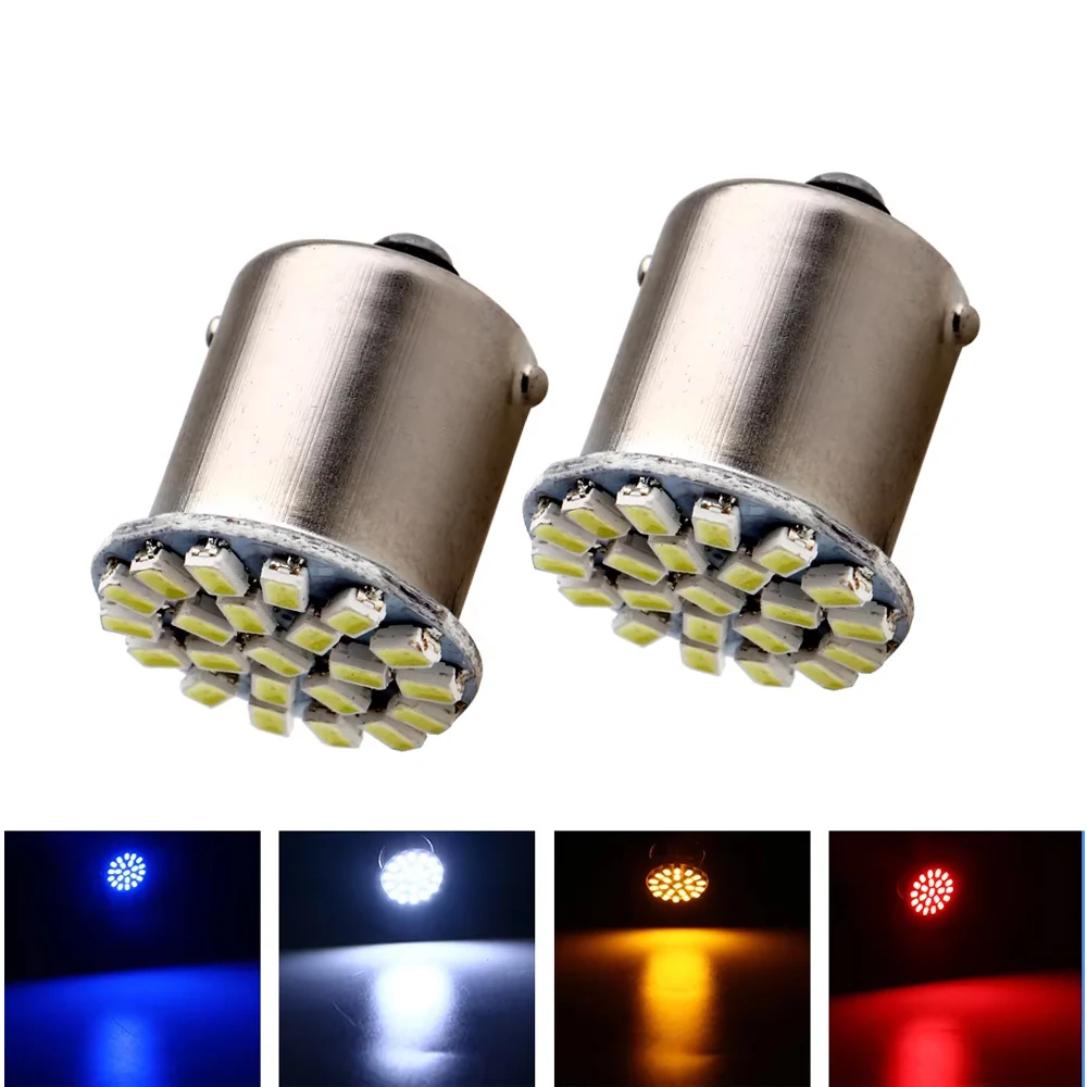 

Wholesale! 100X 1156 BAY15S P21W 3014 22 SMD Car Led Flash Turn Parking Signal Lights Brake Tail Lamps Auto Rear Reverse Bulbs
