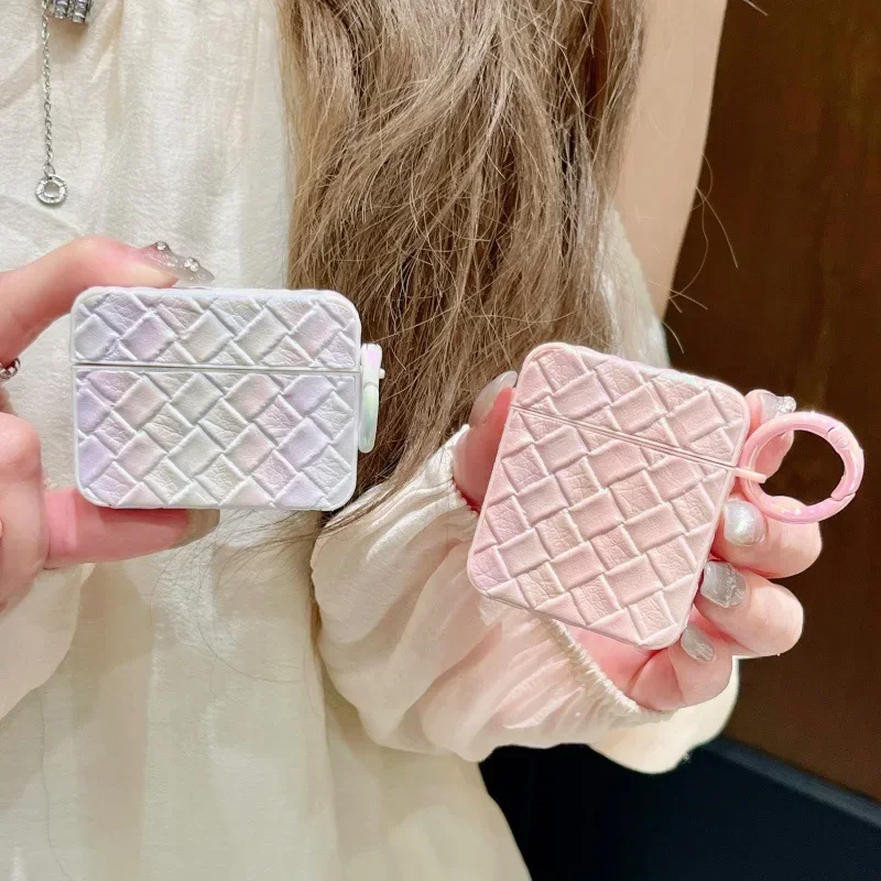 Caso colorido tecido para airpods 4 airpod 1 2 3 pro pro2 fones de ouvido bluetooth caixa carregamento capa protetora