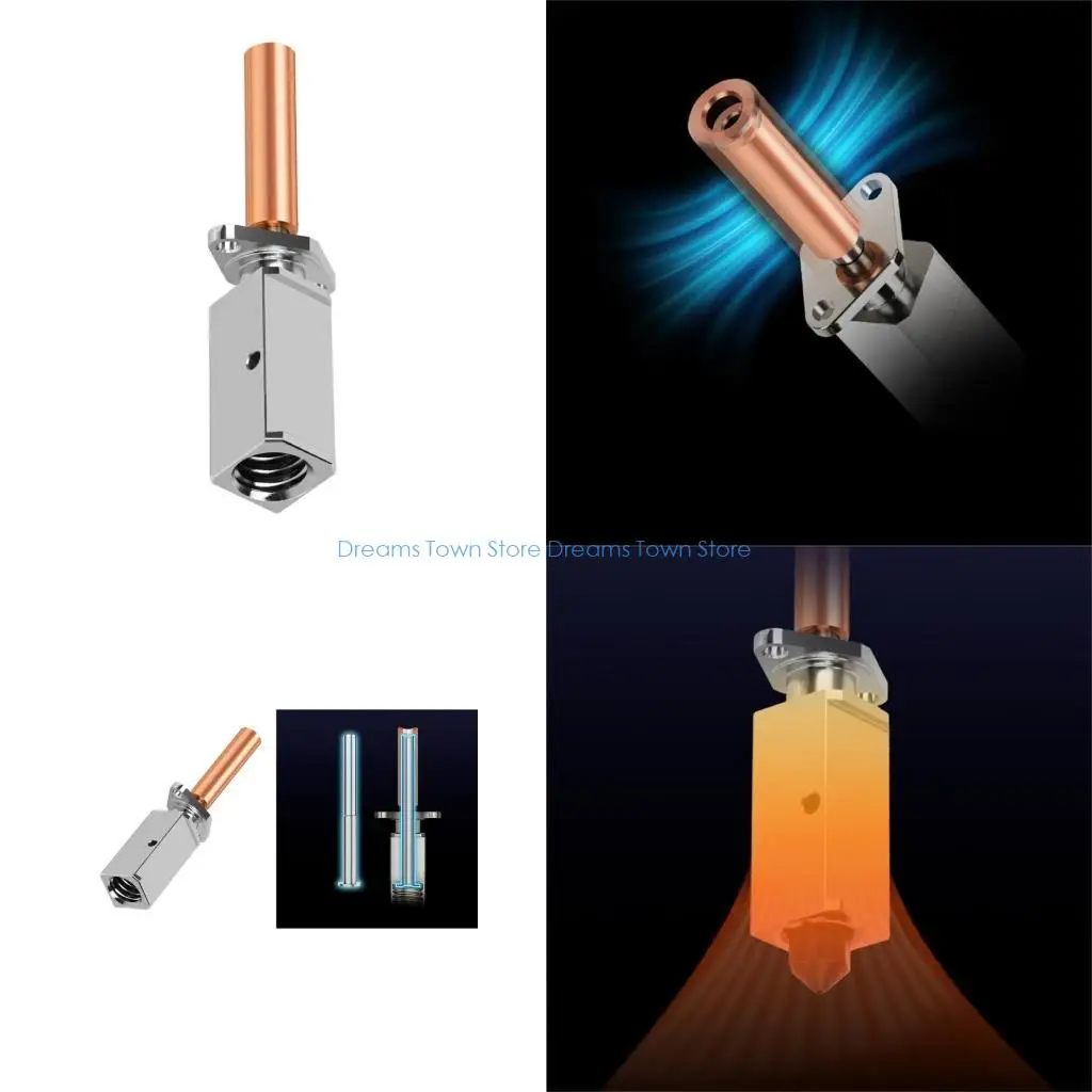 

HX6A Reliable Hotend Tubes for Bambu Lab X1C/P1P2.0 3D Printers Anti Break Design